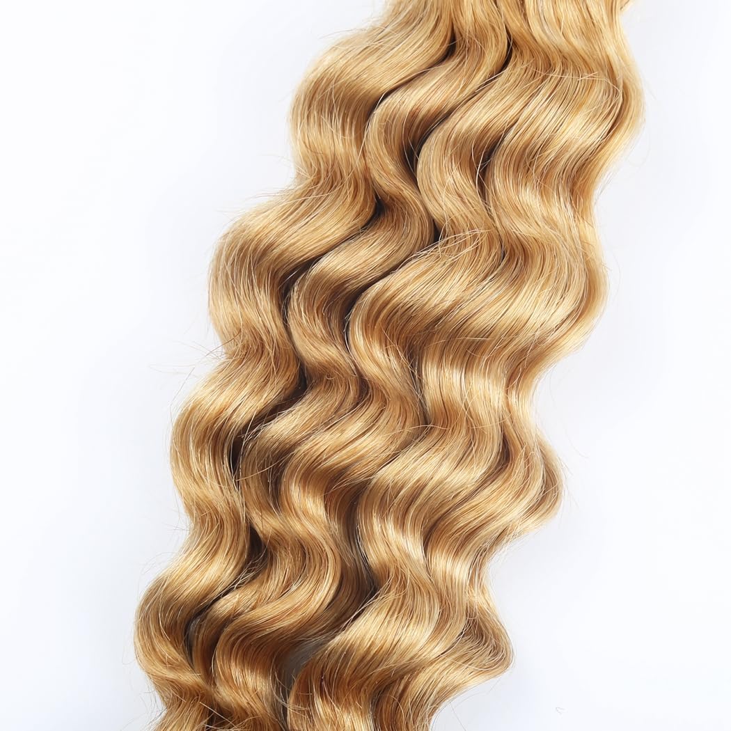 Odir Deep Wave Bulk Human Hair for Braiding No Weft 100% Unprocessed Brazilian Curly Braiding Human Hair Extensions Wet and Wavy Human Braiding Hair for Boho Braids 2 BundlesS (18 Inch,27,100g)