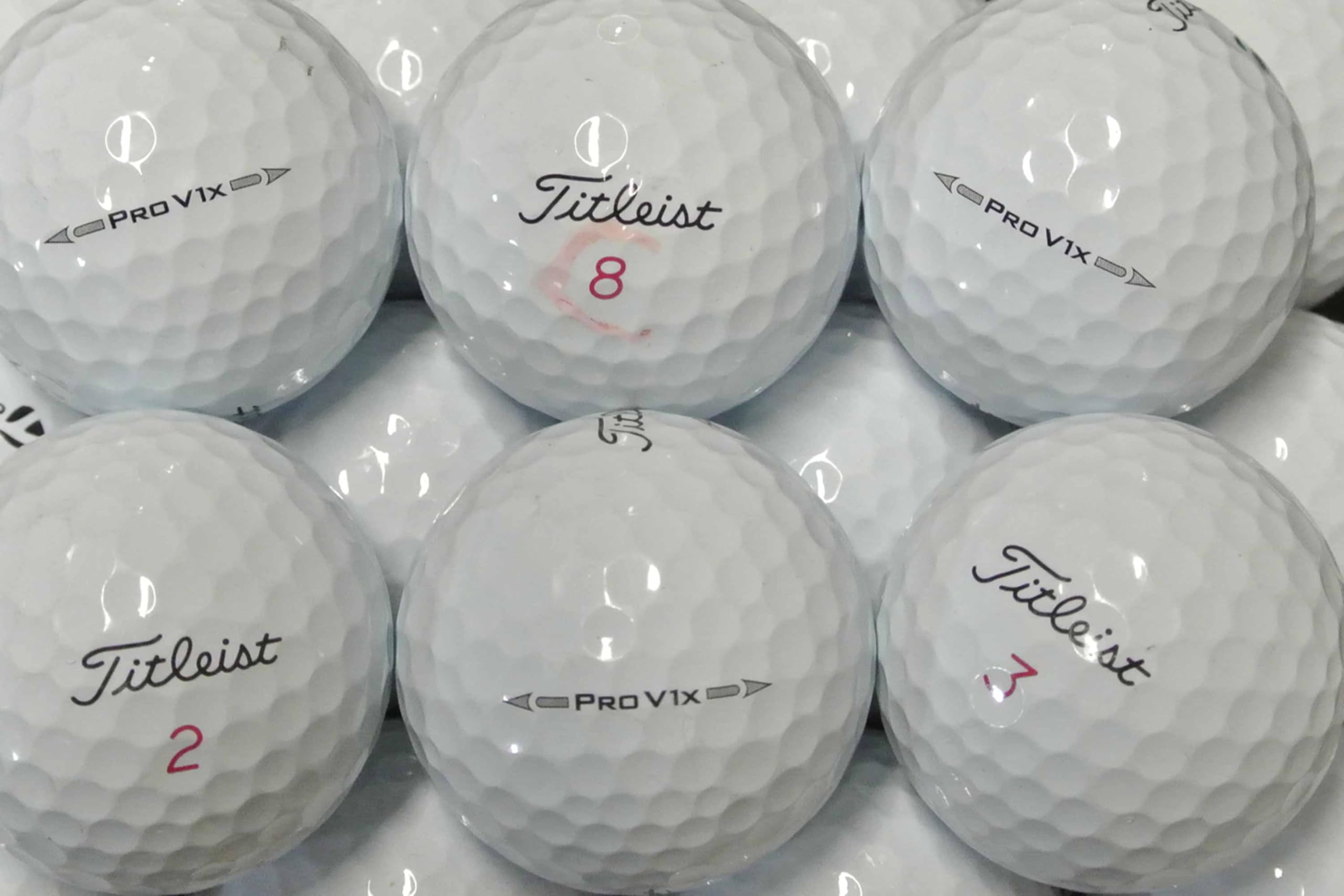 TITLEIST PRO V1X PELOTAS DE GOLF RECUPERADAS LAKE BALLS CALIDAD AAAA AAA PEARL A GRADE