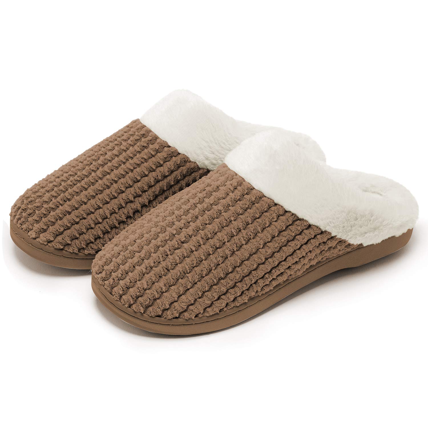 Kuako Inverno Pantofole Donna Peluche Ciabatte Caldo Comode Scarpe da Casa Antiscivolo Memoria Schiuma Pantofole Interno Esterno