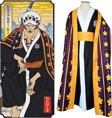 Jojo Style Costume Cosplay Party One Piece Trafalgar Law Costume Cosplay Impostato Compreso Giacca Fodera Cintura Xxxl Amazon It Giochi E Giocattoli