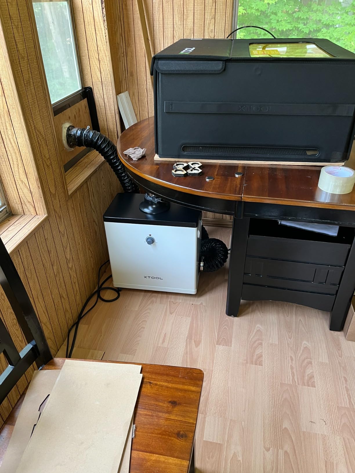 xTool 150W Smoke Fume Extractor for xTool M1/S1/P2/D1 Pro with Enclosure Laser Cutter, Smoke