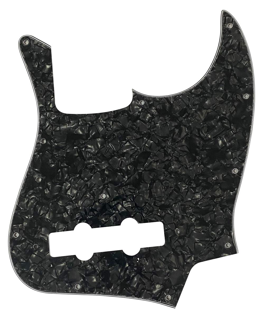 Electric Guitar Pickguard for US Vintage '74 Jazz Bass Style (4 Ply Black Pearl)