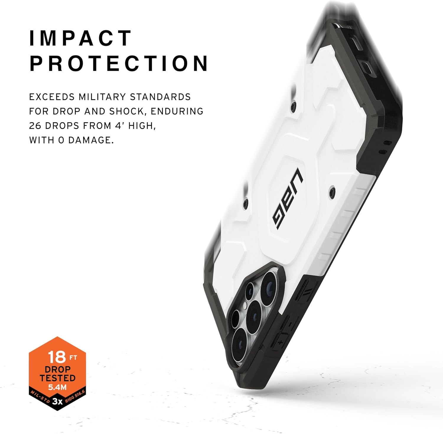 URBAN ARMOR GEAR UAG for Samsung Galaxy S26 Ultra Case 6.9" Pathfinder - Magnetic Charging Compatible Rugged Military Drop Tested Protective Cover, White