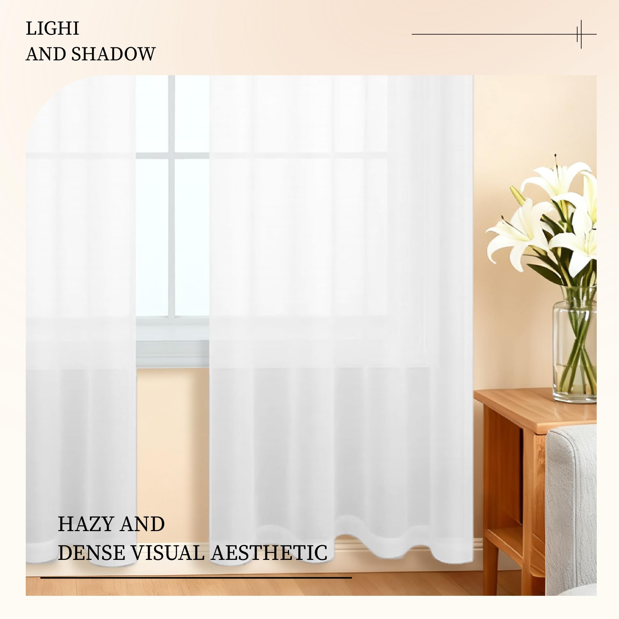 Amazon｜レースカーテン 350 x 190 cm Uvカット断熱風を通す遮光