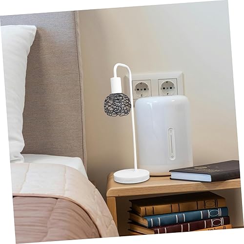 Miniatura 2 de Cubierta de luz de jaula de metal Pantalla de lámpara de repuesto decorativa gris pantalla de lámpara