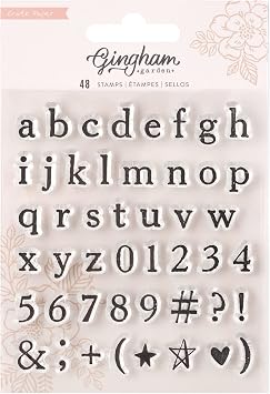 Crate Paper Gingham Garden Alpha Clear Stamps-48/Pkg