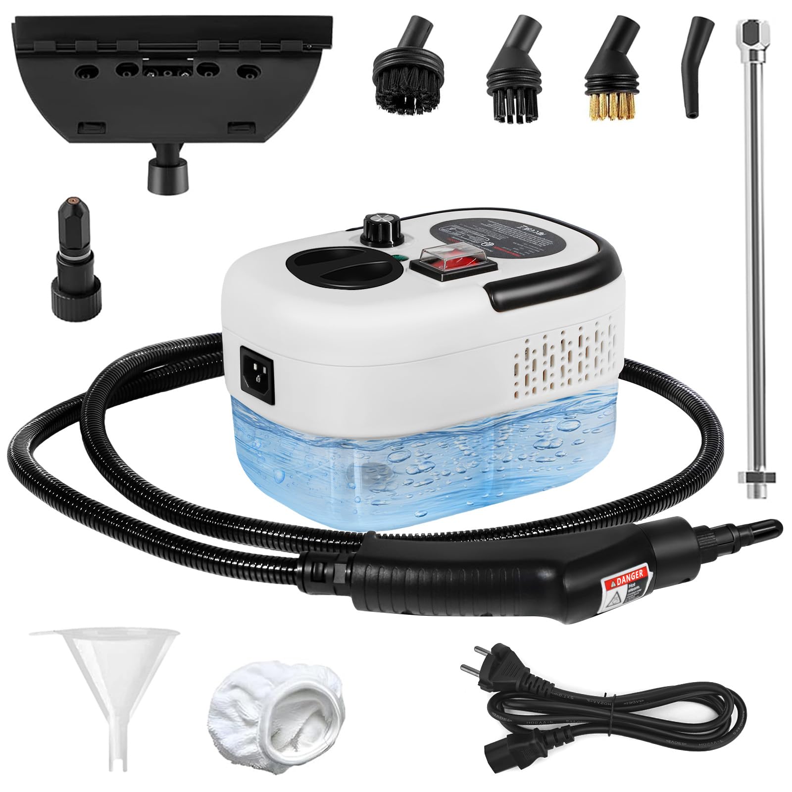 Steam Cleaner Handheld with 1200ml Large Water Tank High Pressure Steamer for Floors Upholstery Grout Car