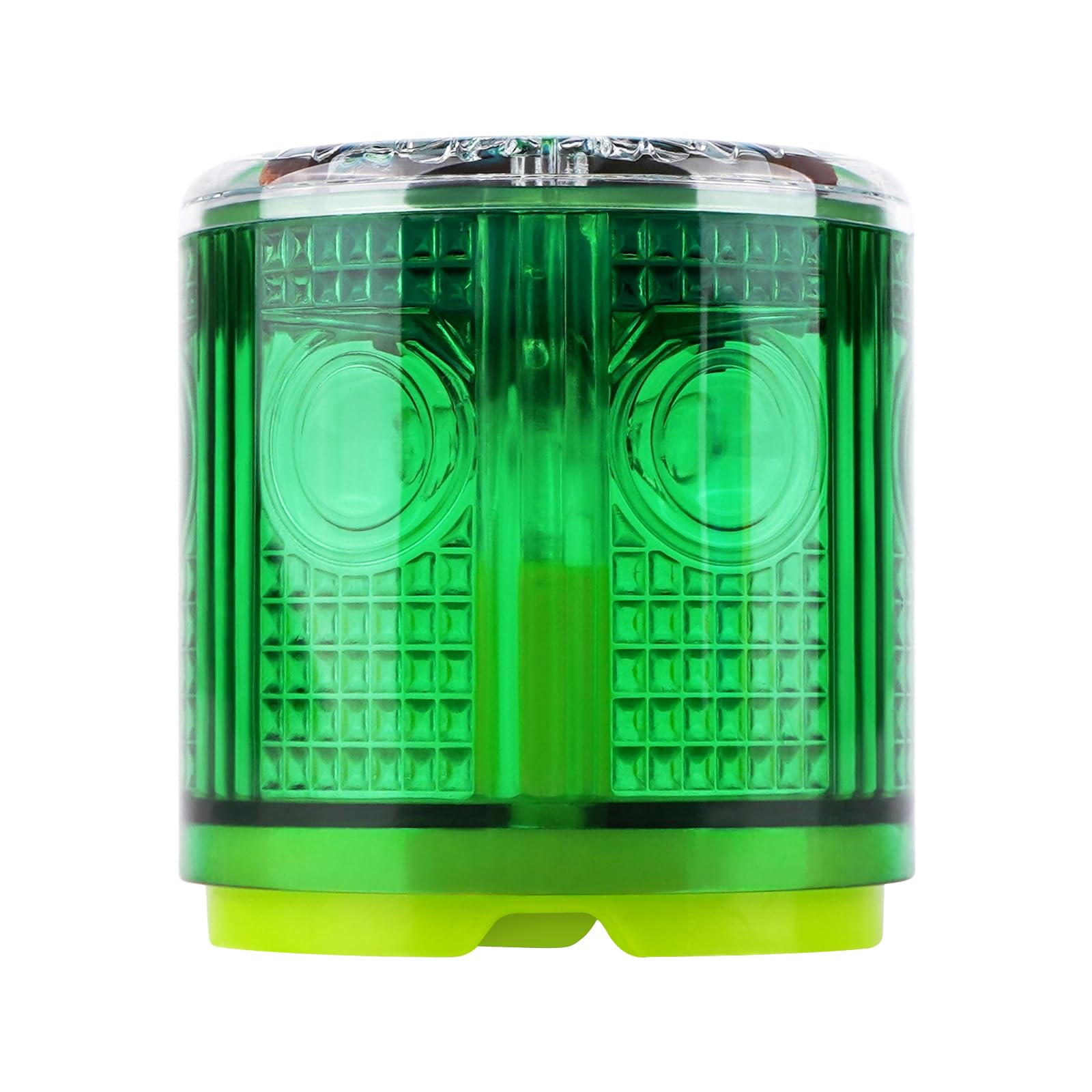 Solar Strobe Warning Light Strong Magnetic Base Flashing Super Bright 360 Degree Automatically Turn On Waterproof for Construction Traffic Factory (Green)