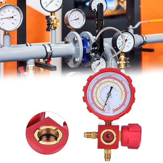 Juego de Manómetros para A/C HVAC con Manómetros de Alta Presión miniatura 4