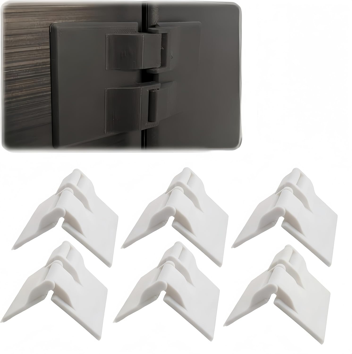Monitor Alignment Connectors with Adhesive – Screen Connector Hinges for Triple Monitor Setup, Sim Racing & Multi-Display Alignment Accessories