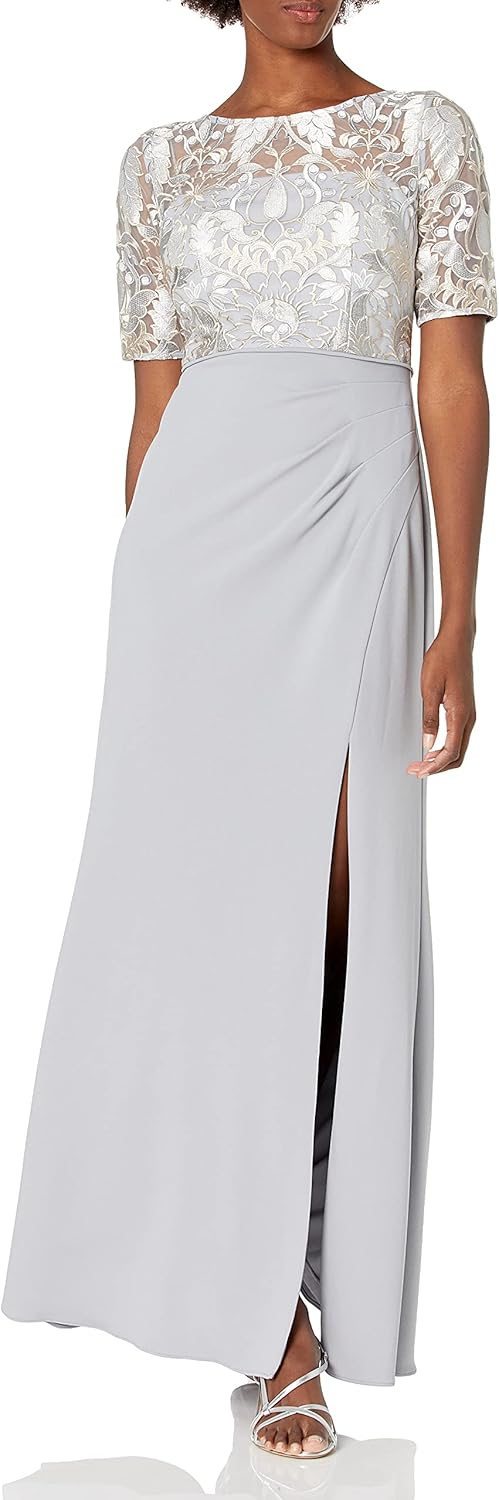 APART Damen Jacquard Hochzeitskleid - Formales Abendkleid Elegant