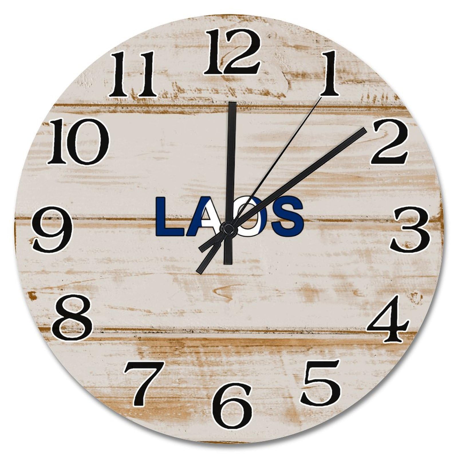Horloge murale de ferme grand format en bois pour grand mur