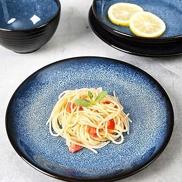 Classic Dinnerware Set Kitchen and Dining, Starry 28-Piece Retro Ceramic Dinnerware Set, Combi-Set Porcelain Tableware Set of Bowls/Dessert Plates/Soup Plates/Spoon Servi,