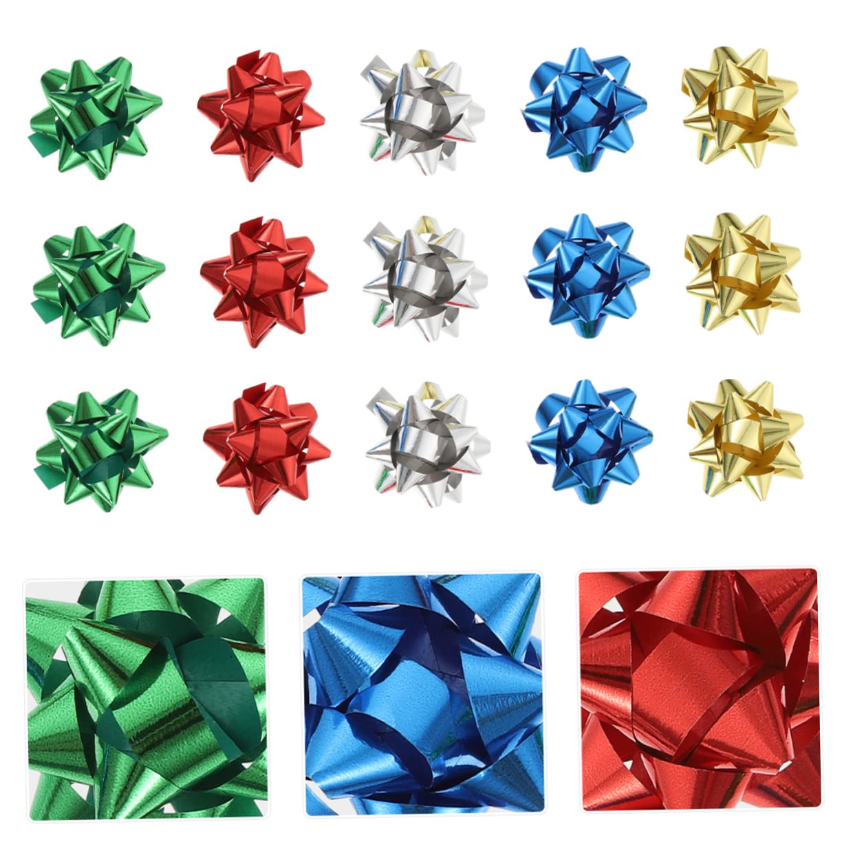 Beavorty 600 Pezzi Autoadesivi Stella Fiore Fiocchi Regalo Adesivi Fiore Adesivo Per Regalo Di Natale Forniture Natalizie Accessori Regalo Fiocchi Regalo Per Confezioni Regalo Fiocchi
