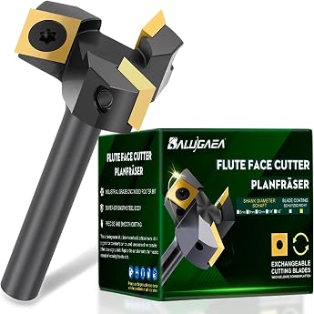 Face Milling Cutter for Router 8mm Shank - 35mm Cutting Diameter Reversible plate cutter with 3 TiN coated HM reversible plates HRA 95 18000 rpm suitable for routers and CNC routers.