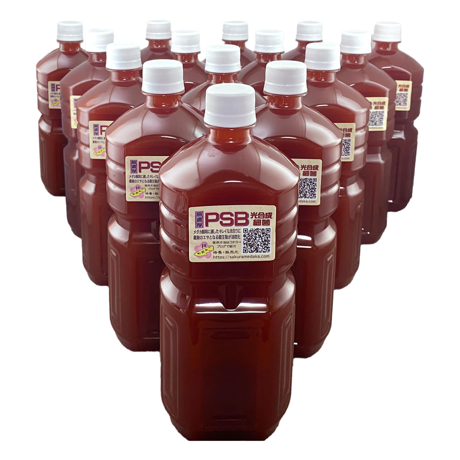 PSB 光合成細菌　10本セット Amazon | 桜めだか培養 PSB 光合成細菌 1Lボトル×15本セット | 桜