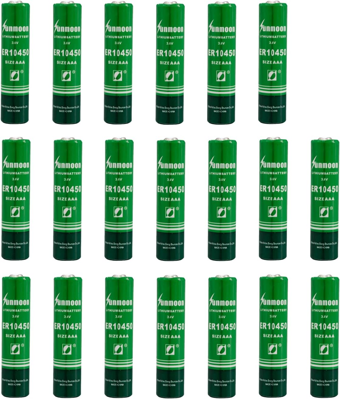 XXSTAR 20 Pack ER10450 3.6V AAA Lithium Battery 800mAh Non-Rechargeable