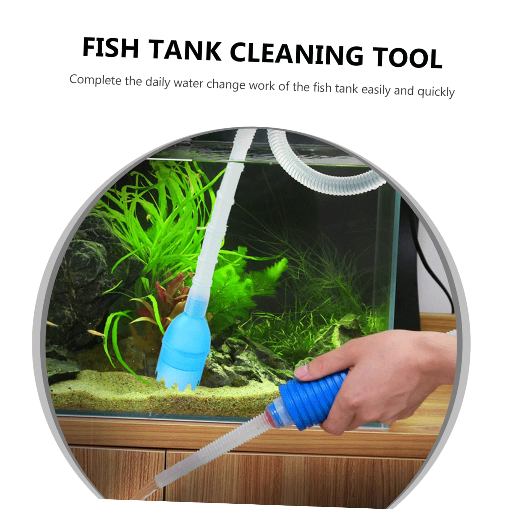 COSMEVIVI 5-in-1 Fish Tank Cleaning Kit Aquarium Water Changer Scraper Beginner Tank Set