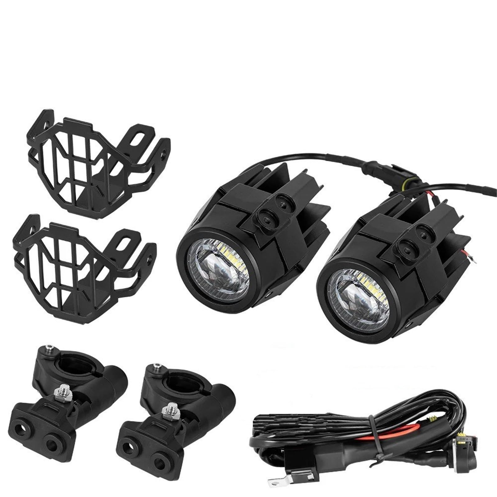 Generico Faro del Motociclo Lampada Ausiliaria Universale per Fendinebbia per Moto, Faretti per, Faro Aggiuntivo per Ducati