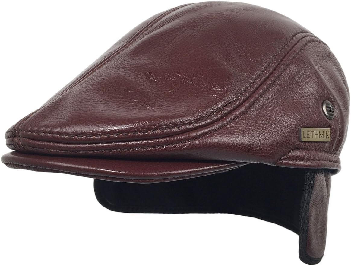 LETHMIK Men's Flat Brown 7 1/4-7 3/8