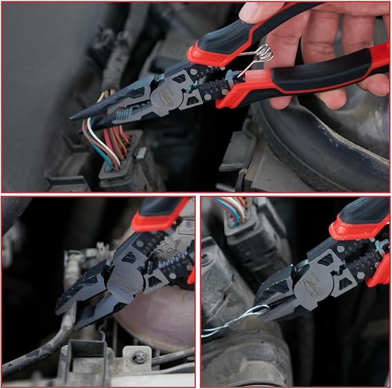 8-Piece Tool Set with Case, Nippers, Pliers, Radio Pliers, Water Pump Pliers, Rubber Hammer, For Home Use, DIY, Repair
