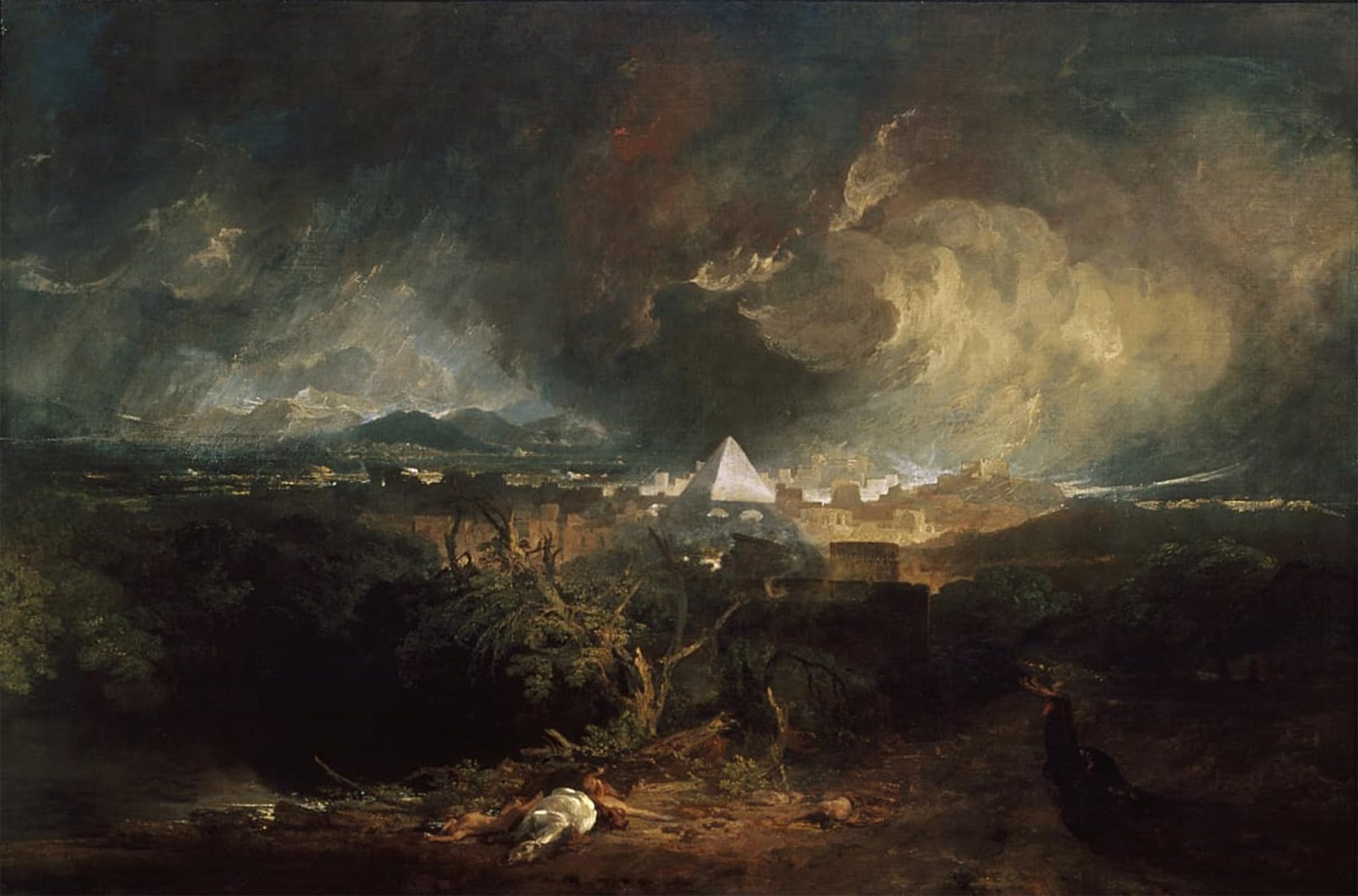 ARTXLXXBN Famous Art Print Poster Vintage Wall Art the Fifth Plague of Egypt by Mallord William Turner Canvas Art Poster for Home Decor 60x90cm