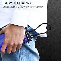 Vista 2 de Etguuds - Cable corto de USB-A a C de 6 pulgadas, 2 unidades, carga rápida, para Samsung Galaxy S22, S21, S20 FE Ultra 5G, S10, S9, Note 20, 10 y 9
