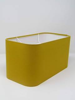 Mustard Yellow Cotton Rounded Rectangle Lampshade