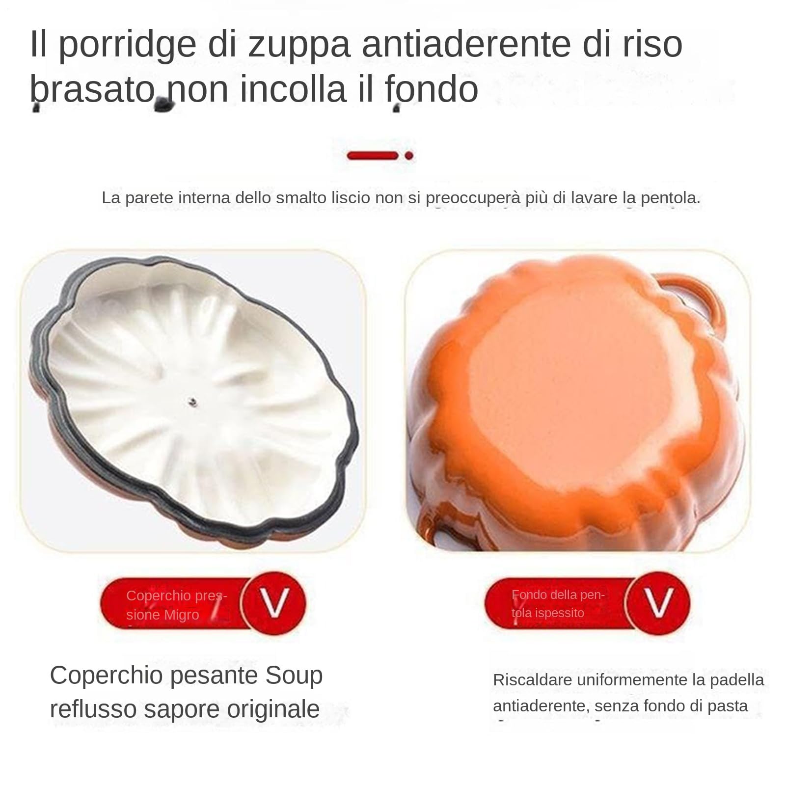 Olla Para Calentar Diseño Calabaza - Olla Grande Antiadherente Multiusos Para Cocinar | Utensilio De Cocina Versátil, Saltear Guisar, Hornear, Hervir, Enlatar, Cocción Lenta Y Hacer Pan