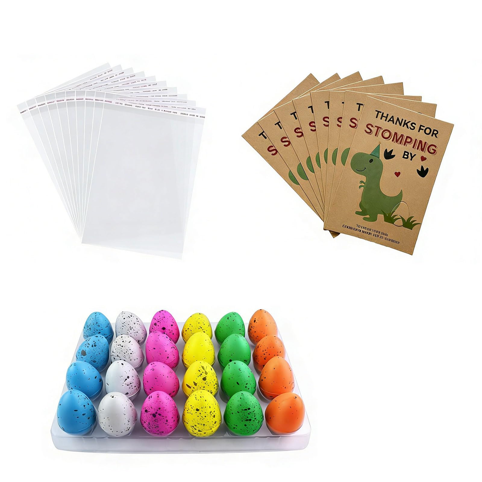 Elnwnnkc Textured Dino Eggs for Birthday Party Decorations and Toddler Learning Hatching Dinosaur Eggs