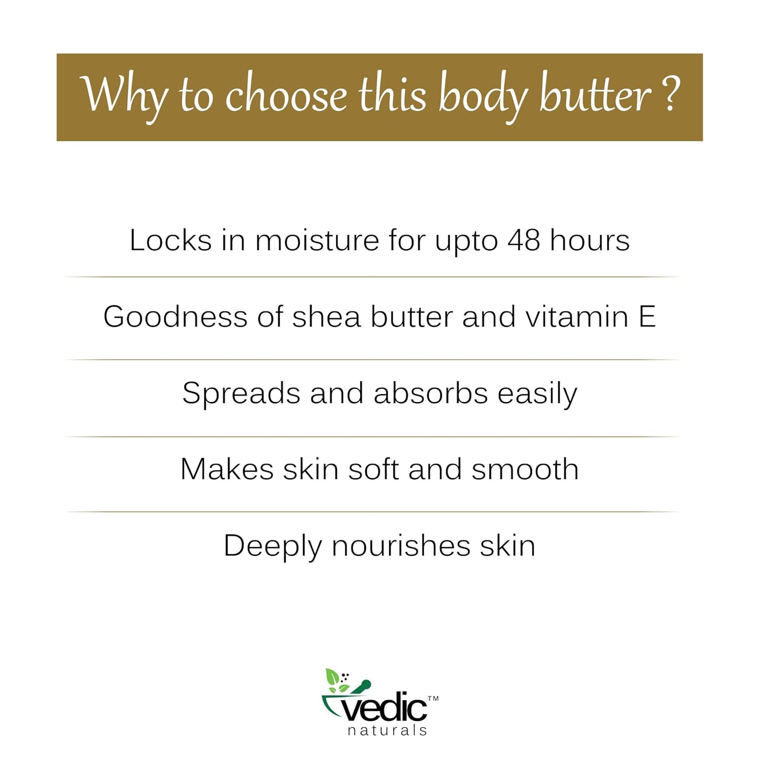 Body Butter Enriched With Shea Butter & Vitamin-E - 200gm | Deep Moisturizing For Dry Skin & All Day Moisture Lock | For All Skin Types & Healing Stretch Marks | 100% Organic