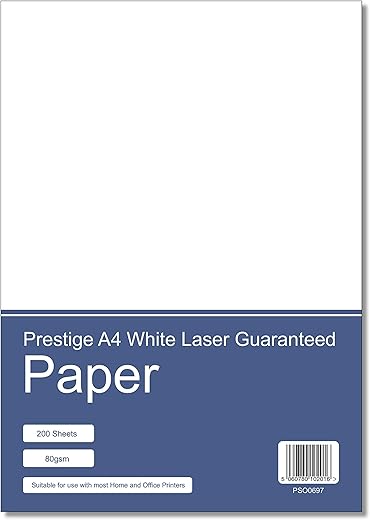 Prestige Quality Multipurpose A4 80g Office Printer Copy Copier Paper White (200)