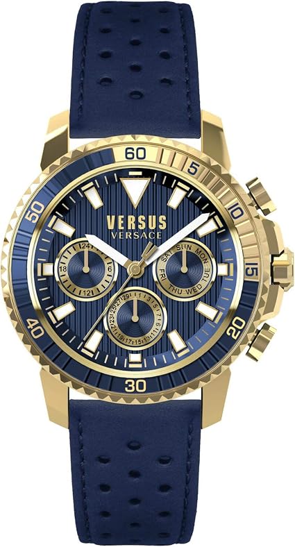 Versus Versace Orologio Cronografo Quarzo Uomo con Cinturino in Pelle  S30020017 : Amazon.it: Orologi