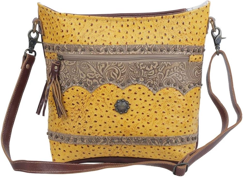 Myra Bag Gold Spell Leather & Hairon Bag S-4764