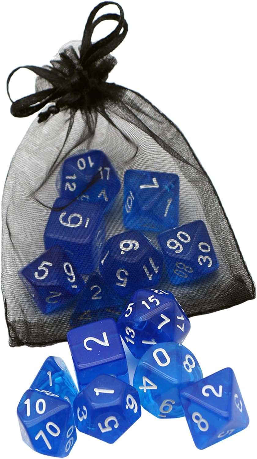DND Dice Set -7 Polyhedral Dices Suitable for Dungeons&Dragons RPG, MTG Role Playing Table Games - Premium Quality, Durable, and Precision Balanced (Transparent Yellow)
