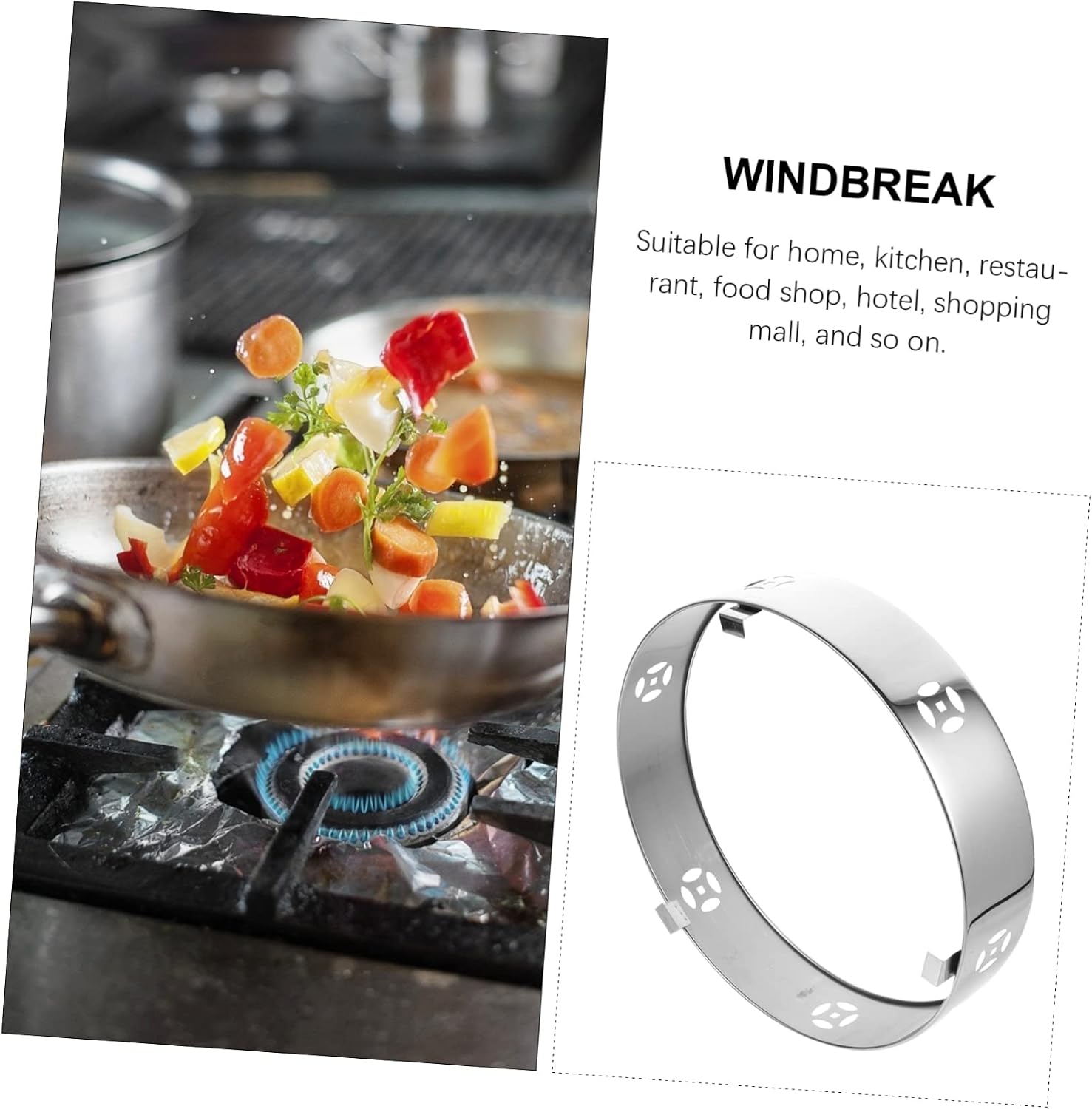 2pcs Gas Stove Cover Windshield Cooking Saving Design for Household Stoves Durable and Windproof Suitable for Wok and Pots