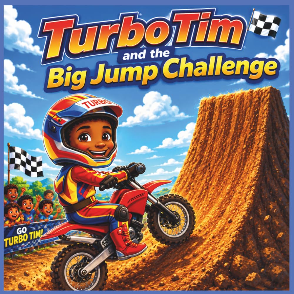 Turbo Tim and the Big Jump Challenge: Children's Storybook| A Story About Courage, Confidence, and Trying Again| Adventure| Action| Motorbike| Motorcyle| Rhyming| (Childrens Books)