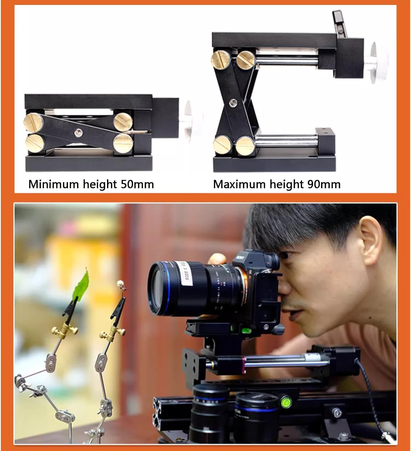 Stop Motion Animation Kit mit doppeltem Edelstahlarm, Armature Rigging System und Hebebasis für kreatives Filmemachen und Modellanimation
