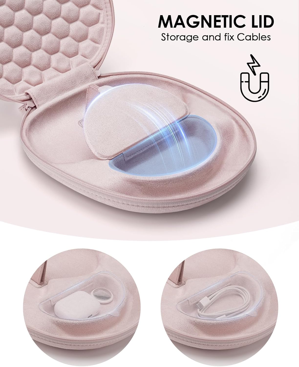 Smart Case 2.0 Slimline for AirPods Max Headphones Supports Sleep Mode, AirPods Max Accessories, Upgrade Anti-Scratch Portable Carry Travel Bag (Rose Pink)