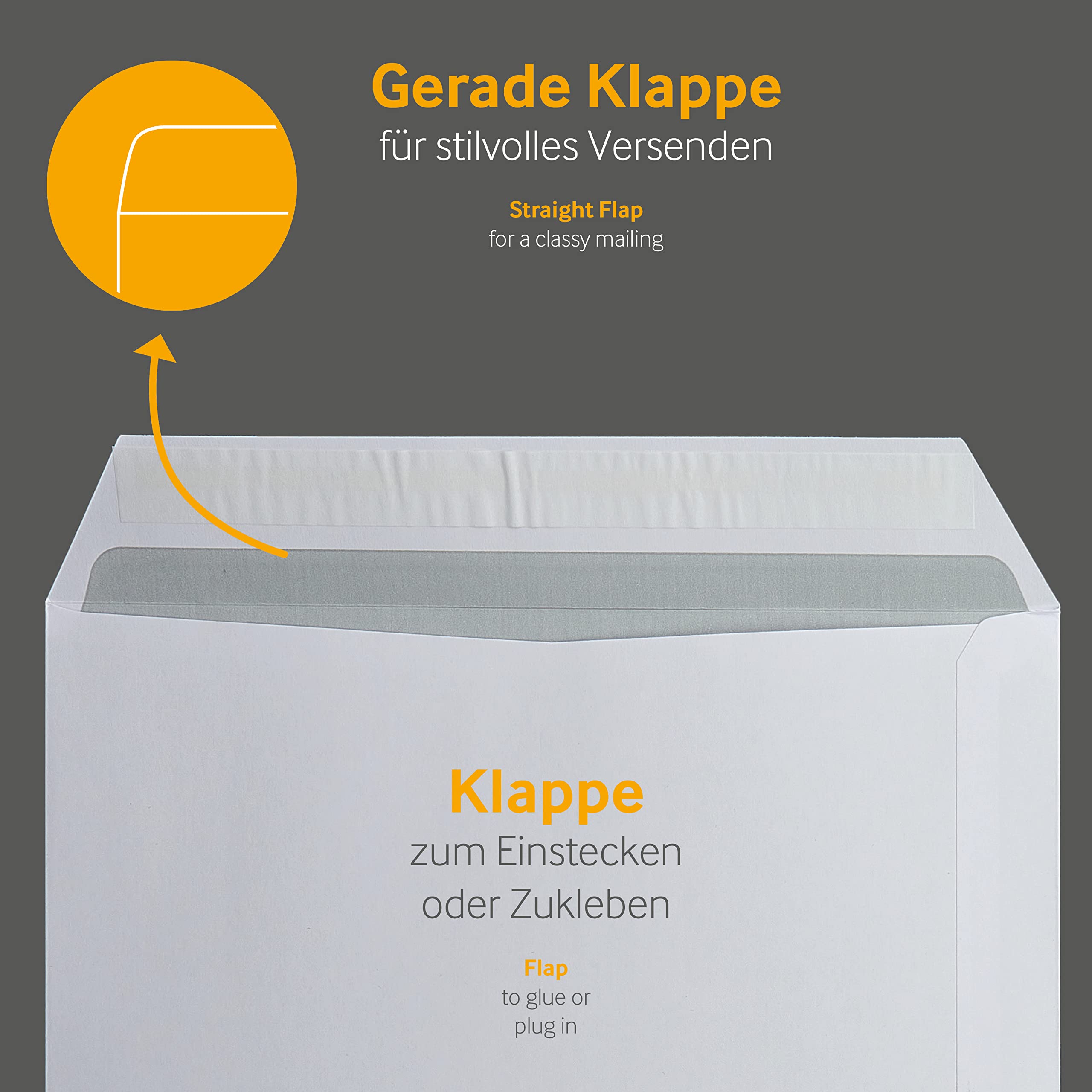 Versandtaschen DIN C4, 229 x 324 mm, ohne Fenster, 250 Stück, Weiß | Haftklebend, Gerade Klappe, 120 g/m² Offset, Blanke Briefhüllen
