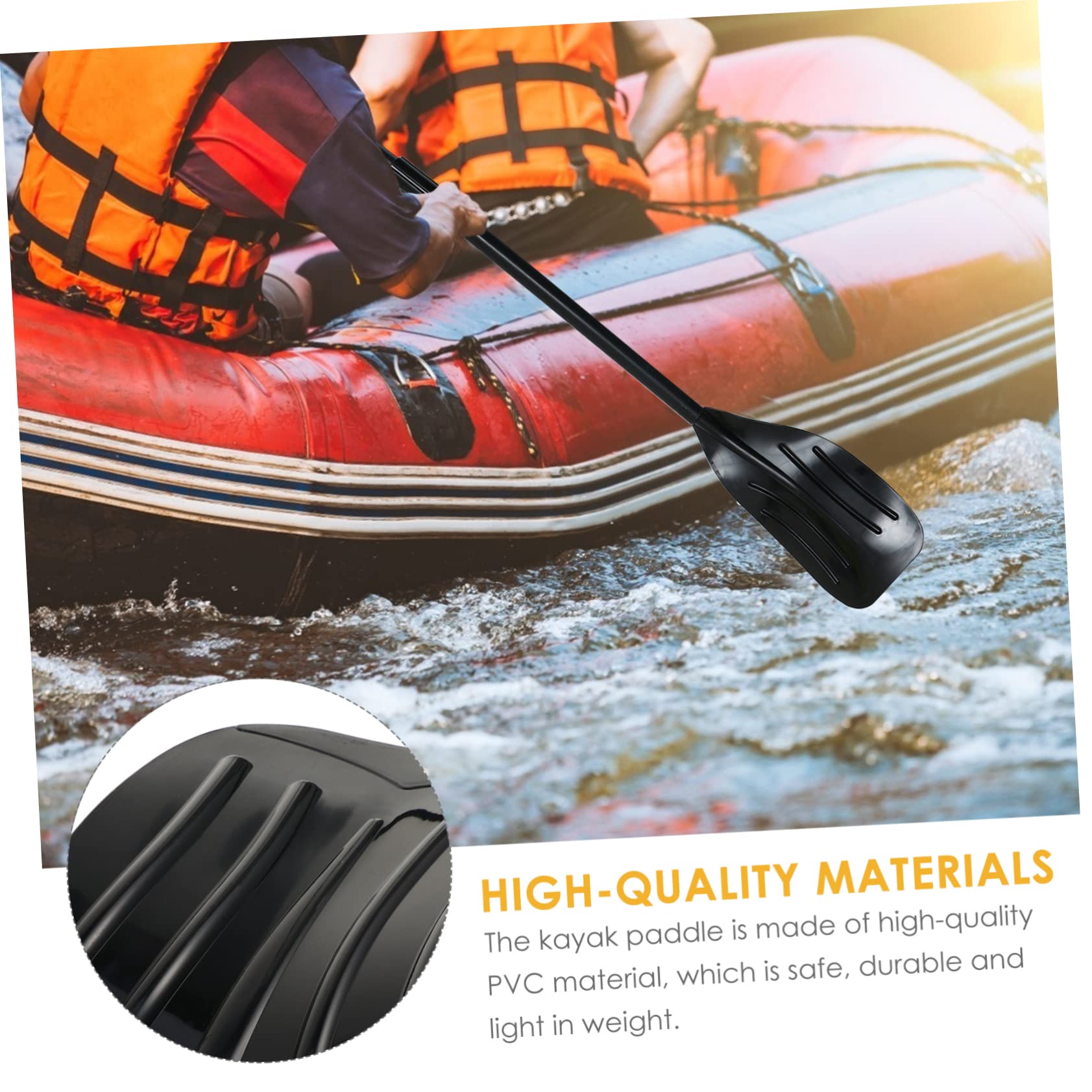 Didiseaon Accessori per Pagaia Kayak Staccabile Set 2 Pezzi PVC Nero | Compatto e Portatile, Tecnologia Professionale, Struttura Resistente, per Uso su Barca e Canoa