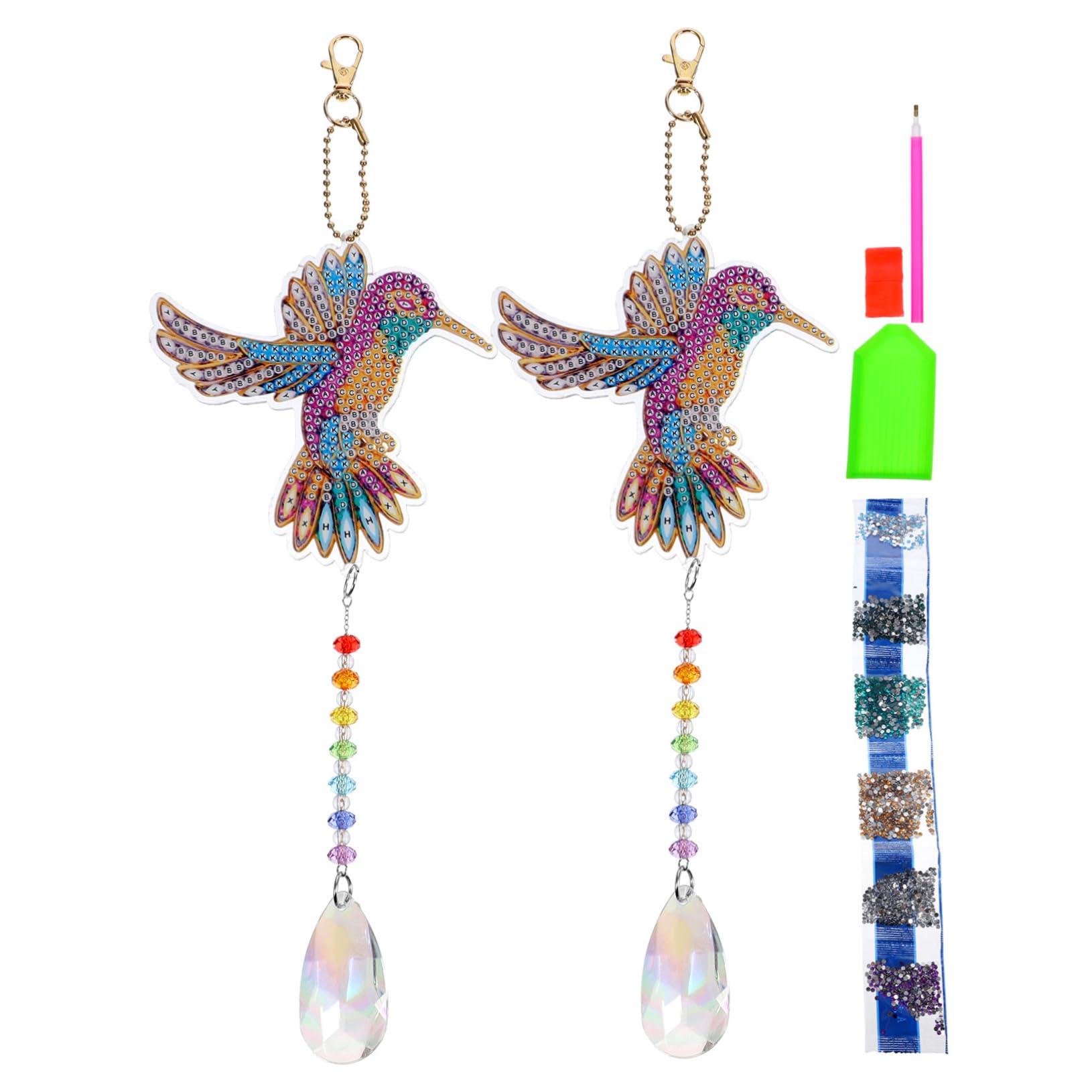Kit dessin de diamant oiseau Toddmomy coffret cadeau creatif suspendu DIY