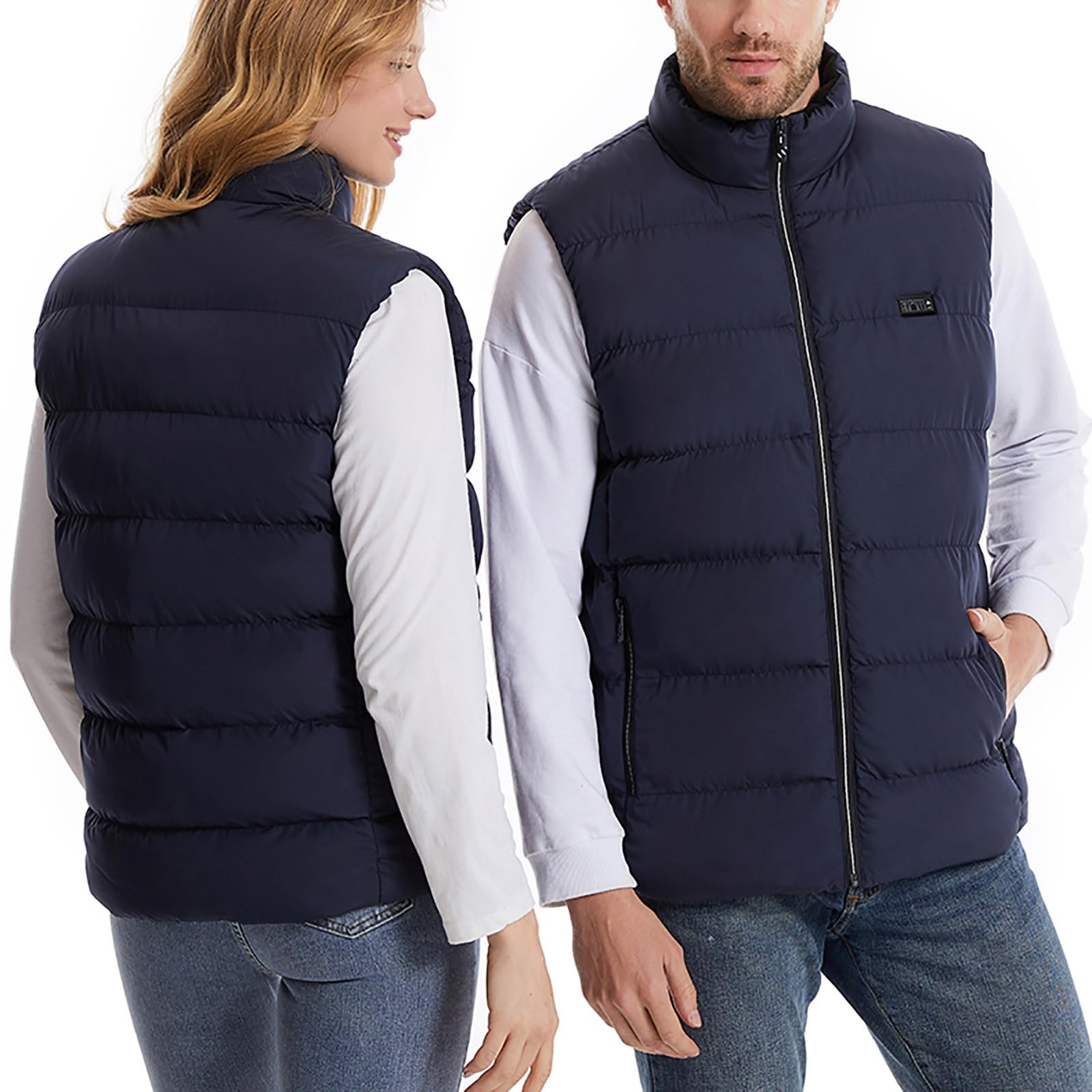 Chaleco calefactable unisex con 26 almohadillas calefactoras de fibra de carbono y 3 niveles de temperatura. Chaqueta calefactable de invierno para motociclismo, pesca, esquí y actividades a