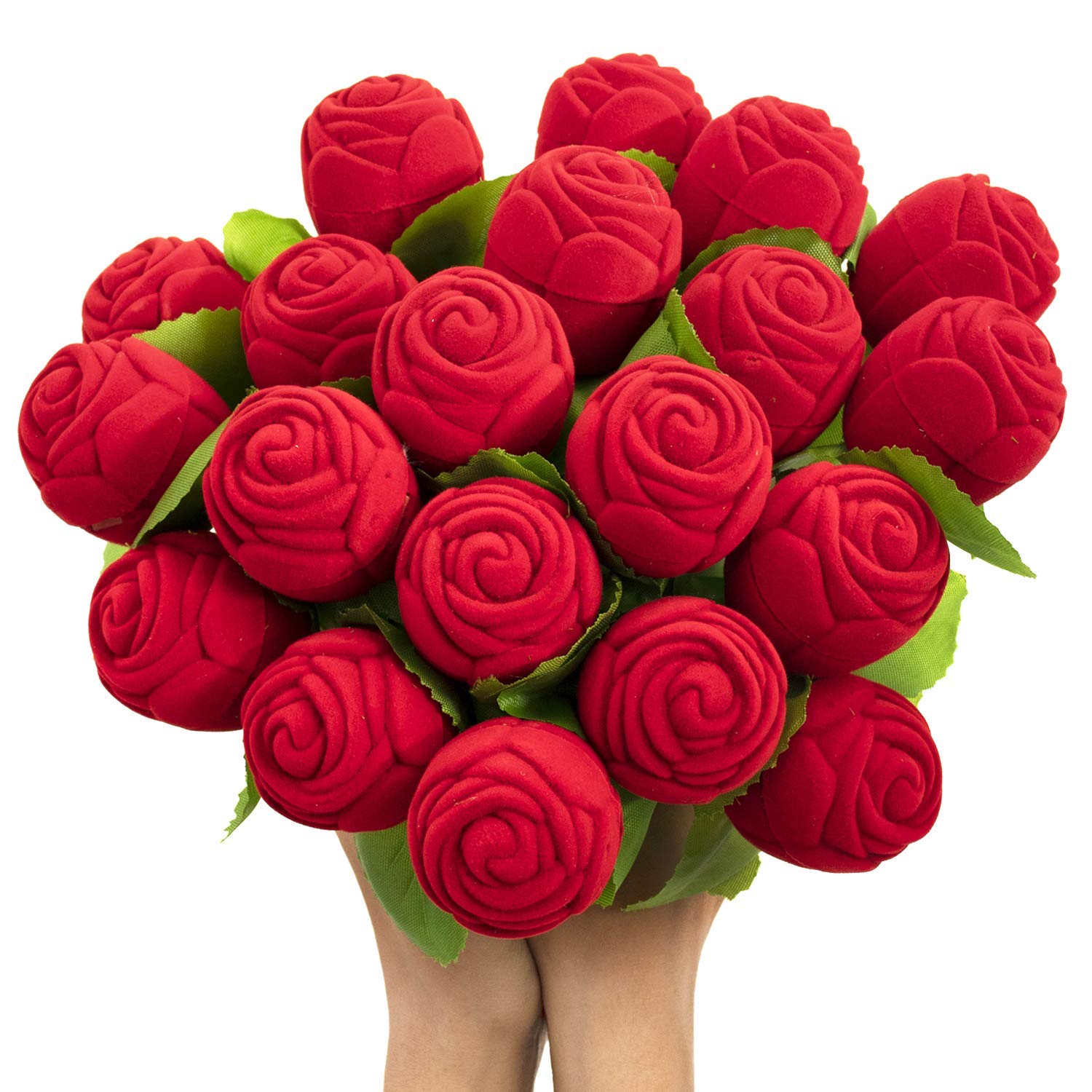 suvasane Jewellery Red Velvet Rose Ring Vanity Box (Without Ring) For Valentines Day Gift Propose, Rose Day, Marriage Ceremony, Engagement | (Red) - Pack of 20 (B08BP91V82) Amazon Price History, Amazon Price Tracker