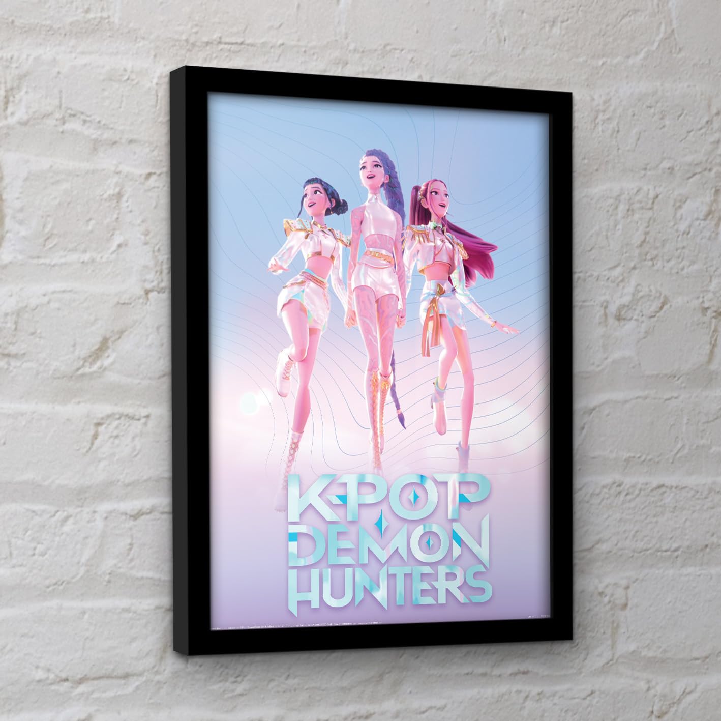 Pyramid International -Kpop Demon Hunter – Maxi Poster encadré 30x40 cm – The Trio
