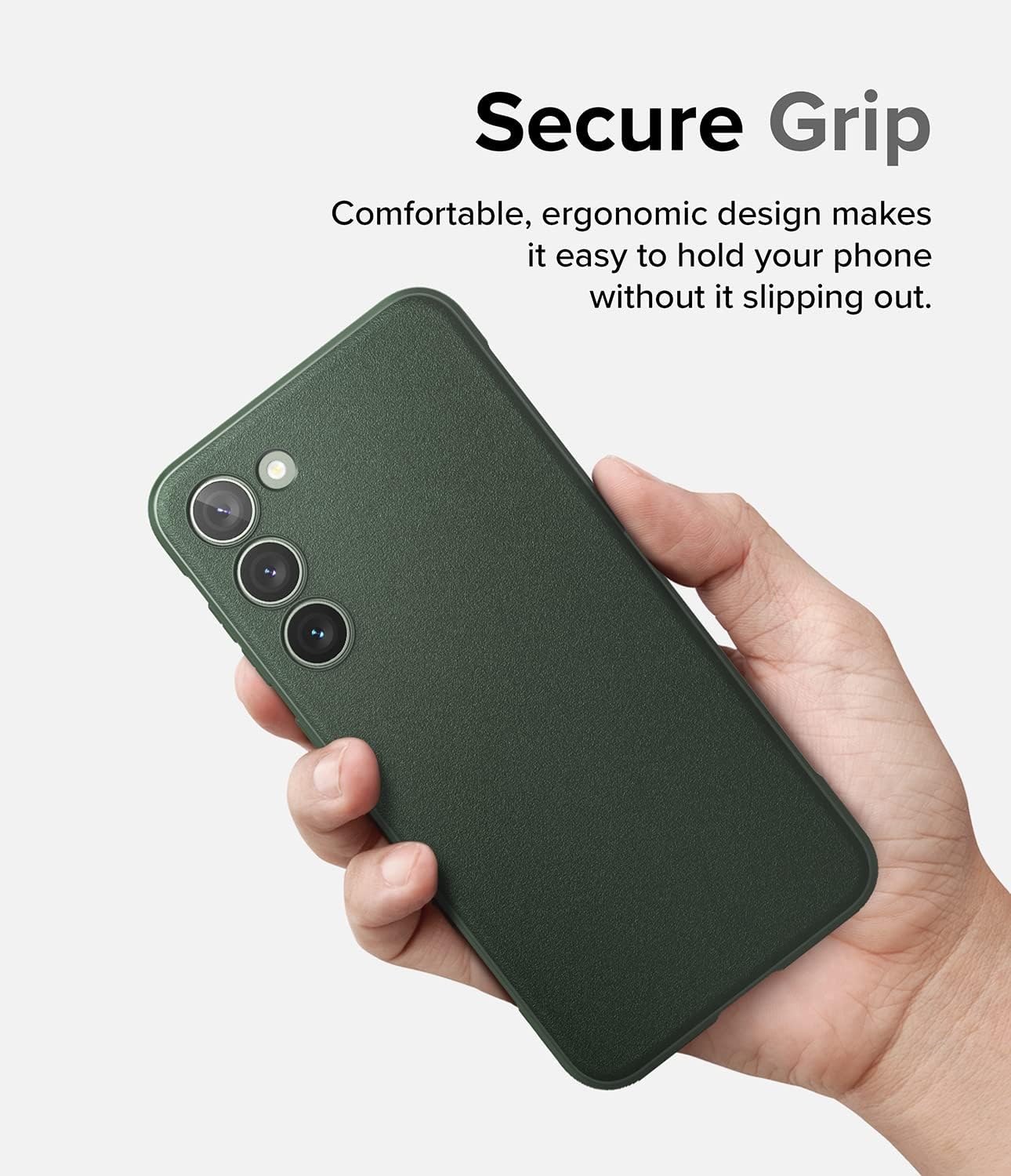 Ringke Onyx Case Compatible with Samsung Galaxy S23 [Dark Green] + Camera Lens Frame Glass Compatible with Samsung Galaxy S23