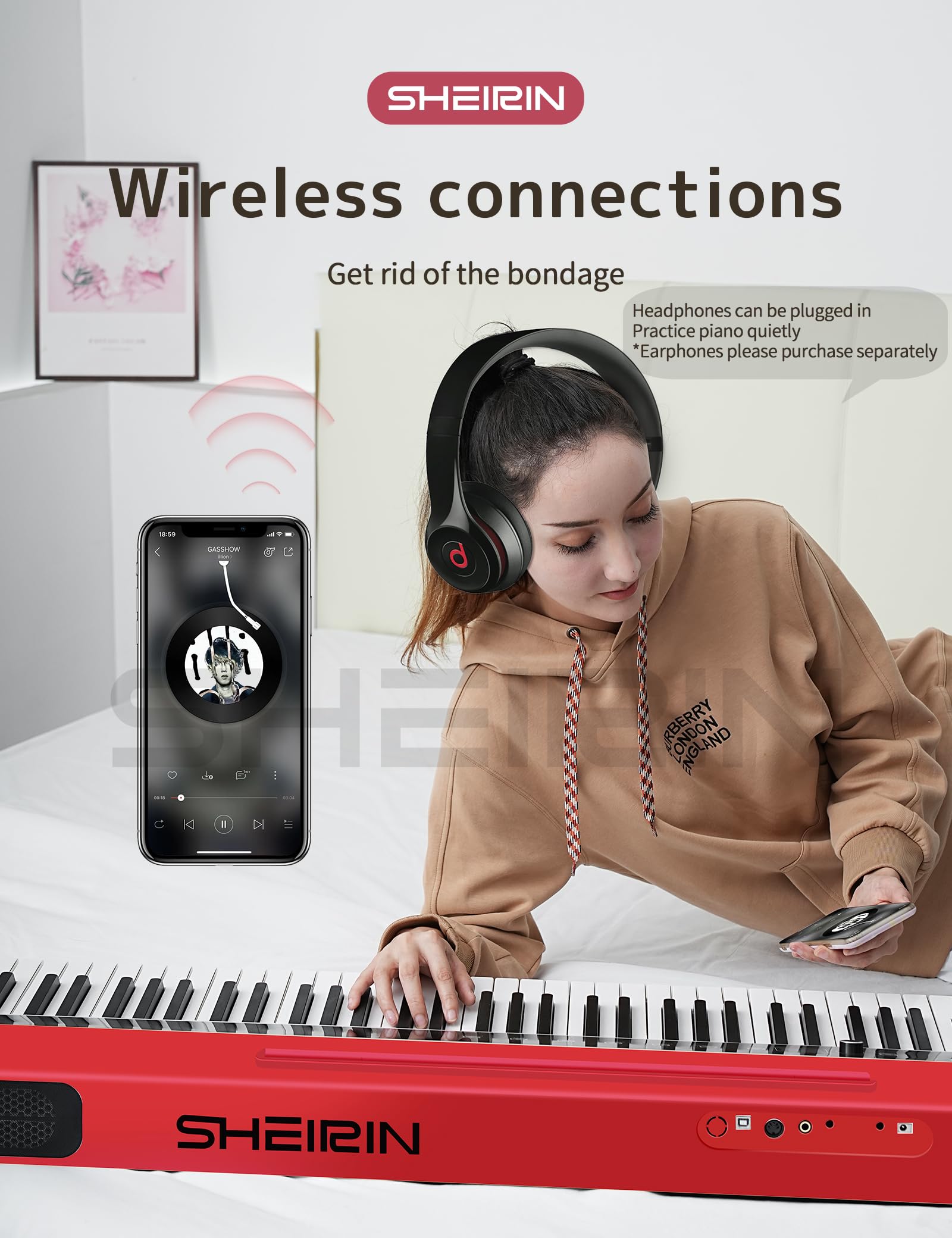 Amazon.com: SHEIRIN digital piano 88 keys weighted keyboard touch