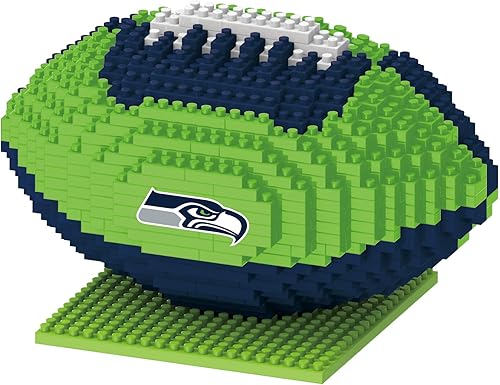 Miniatura 9 de FOCO NFL BRXLZ - Rompecabezas de pelota de fútbol unisex 3D con logotipo del