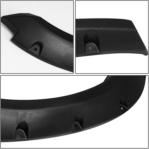 Miniatura 3 de Auto Dynasty Guardabarros compatibles con Dodge Ram Truck 1500 09-23, juego de bengalas de rueda con bolsillo remachado textura mate, estilo negro,