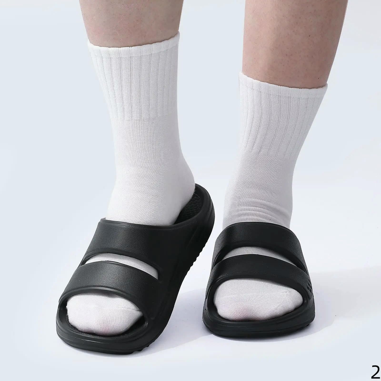 Claquette Hommes Sandales Pour Mode Plage Tongs Doux Avec Support Arc Accueil Slides Salle De Bain